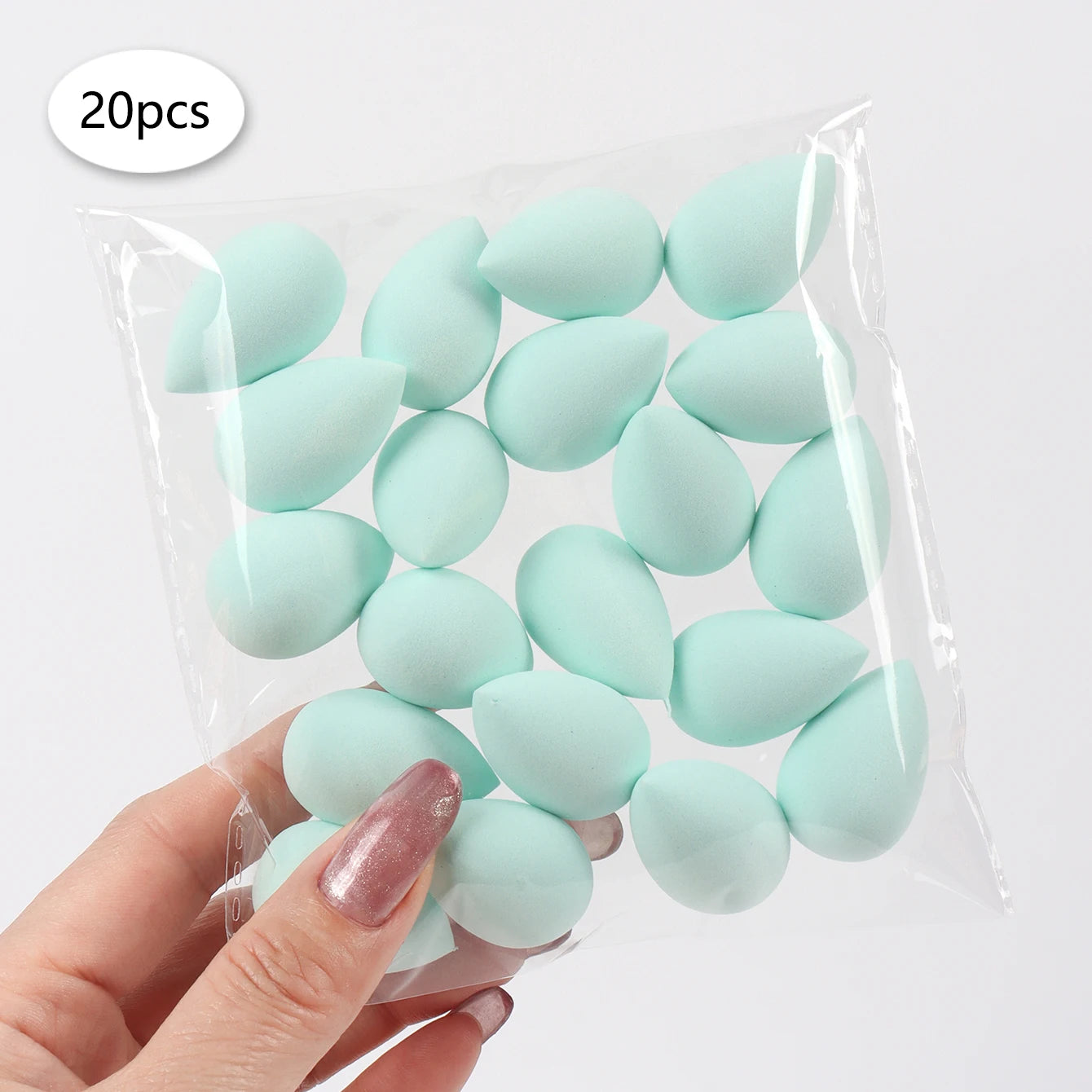 20 件装 Mini Finger Puff Beauty Cosmetic Foundation Cosmetic Sponge Makeup Blender Suitable for Cream & Powder Concealer Beauty World Shop
