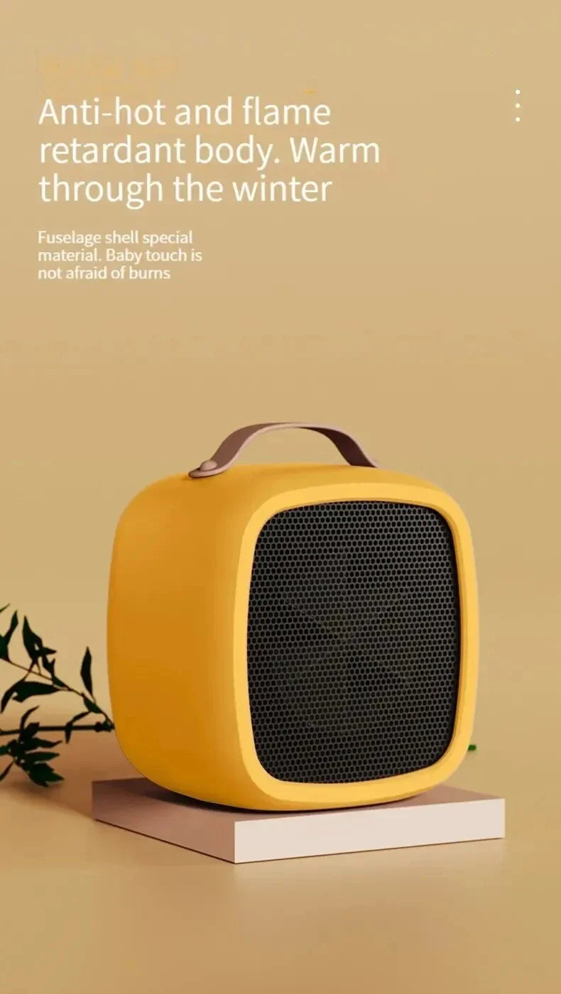Portable Electric Heater Small Space 500W Fast Heating Lightweight Desktop Warm Air Heater Indoor Office Warmer Fan