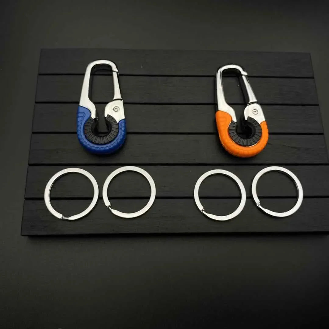 Keychain Buckle for Men Stainless Steel Key Ring Key Chain Hook Outdoor Carabiner Climbing Keyfob Accessories Beauty World Shop