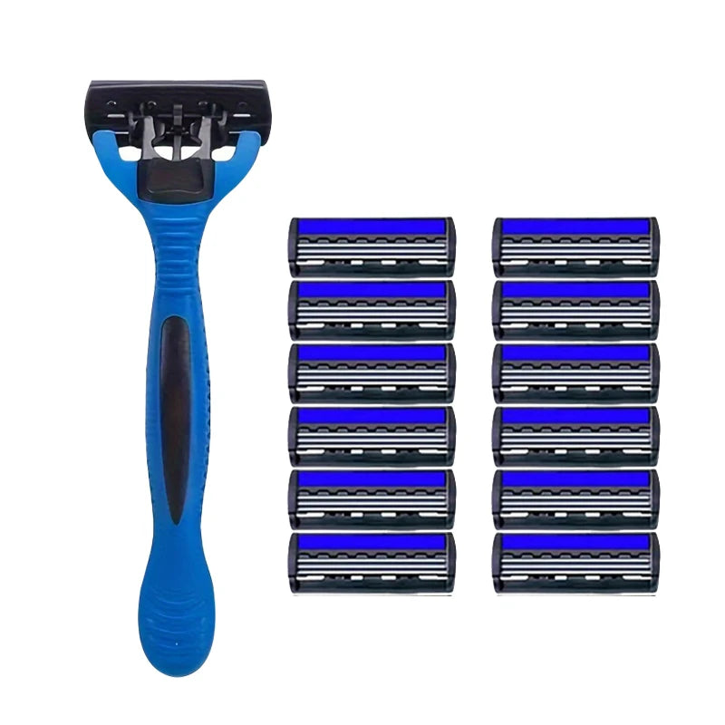 NEW Shaver Men Razor Shaving 3 Layer Stainless Blade Shaver Reusable Safety Razor Hair Removal Shaver Imported Blade Multi Tool Beauty World Shop