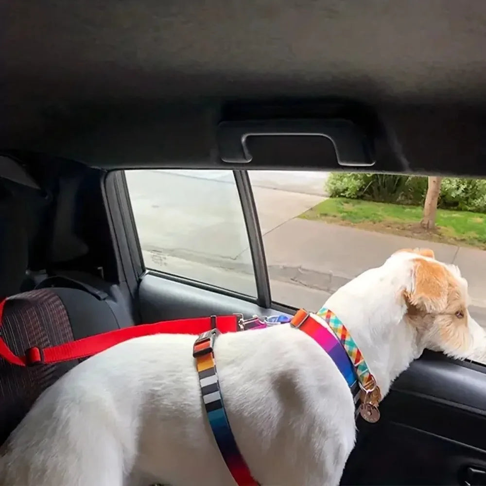 1pc Pet Dog and Cat Seat Belt Car Headrest Restraint Adjustable Safety Rope Car Seat Belt Dog Accessories for Small Dogs Beauty World Shop