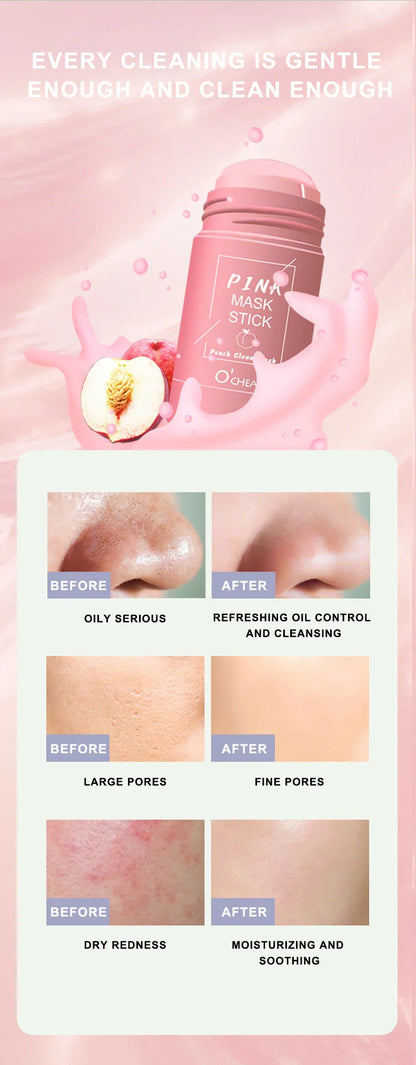 Solid facial mask Stick Green Tea Honey Peach Cleaning Pore Moisturizing Long Charcoal Eggplant Mud Film Beauty Trend Shop