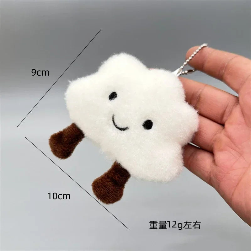 10Pcs/Set Lovely Plush White Cloud Keychain Pendant Toys Wholesale Price Beauty World Shop