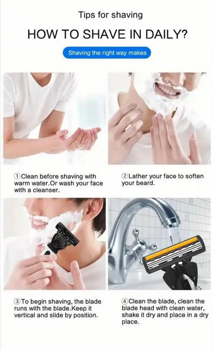 Shaver Brand New Design Men Razor Shaving two Layer Shaver Reusable Razor Imported Blade Multi Tool Head Change Beauty World Shop