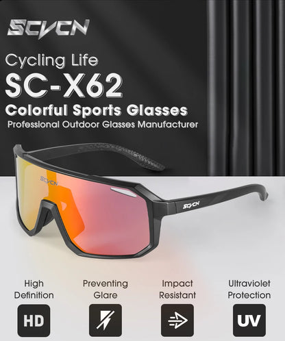 SCVCN New Cycling Glasses Bike Sunglasses Men UV400 Eyewear Outdoor Sports MTB Goggles Bicycle Women Riding Hiking Sunglasses Beauty World Shop