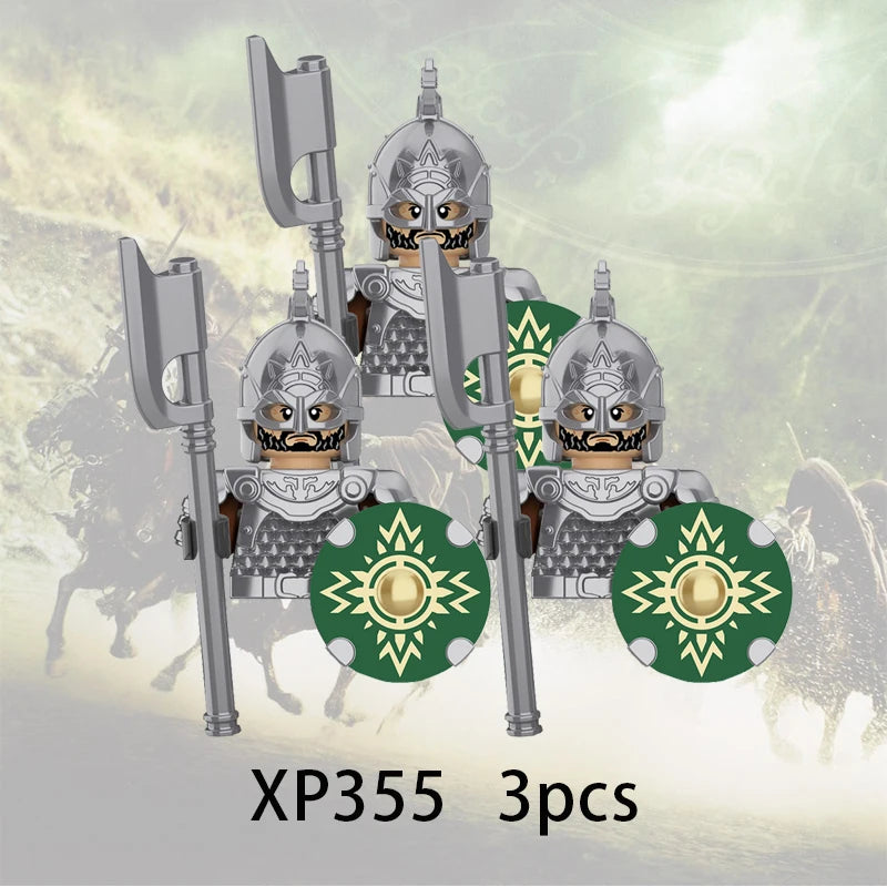 3pcs Lord Rings Elves Orcs Army Dwarf Rohan Mini Action Toy Figures Building Blocks Assembly Toys for Kids Birthday Gift Beauty World Shop