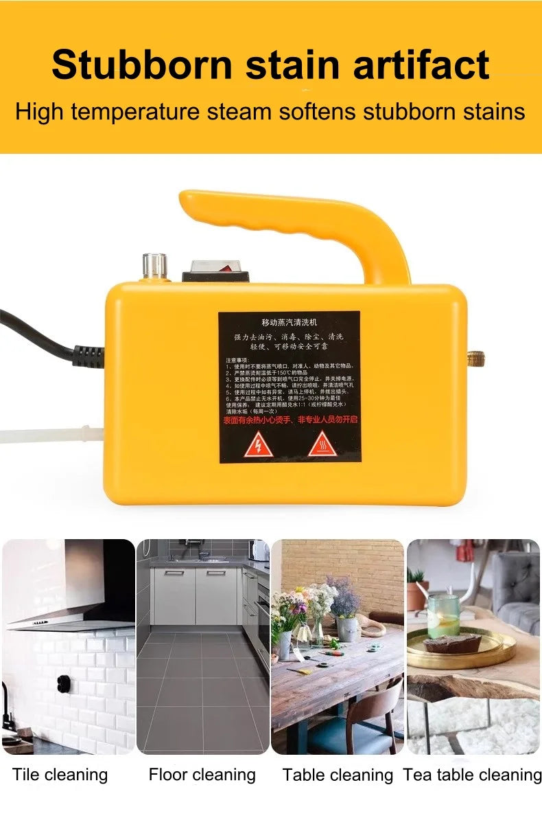 2600w220V High Temperature Steam Cleaner Portable Sterilization Pressure Jet Washer Machine for Home Car Kitchen Air Conditioner Beauty World Shop