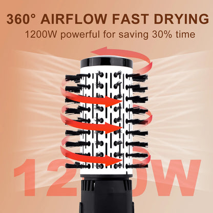 Hatteker EU 4-Head Hair Dryer Hot Air Brush Strong Wind Electric Straightener Curler Roller Comb Blower Styling Tool for Women Beauty World Shop
