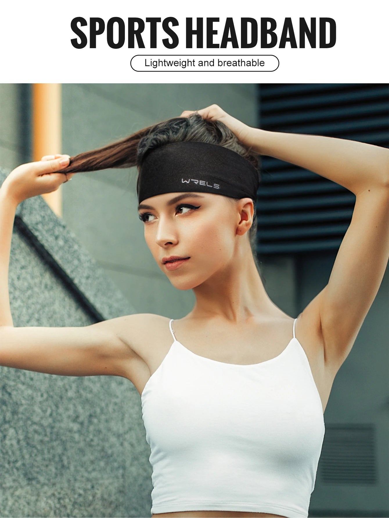 WRELS Sports Headbands Moisture Wicking Sweatbands for Running Breathable Headbands Elastic Non Slip Hairband for Women and Men Beauty World Shop