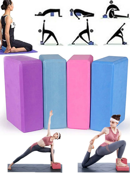 1pc High Density Yoga Foam Blocks Non-slip Solid Color Yoga Balance Fitness Dance Supplies For Yoga Pilates And Meditation Beauty World Shop