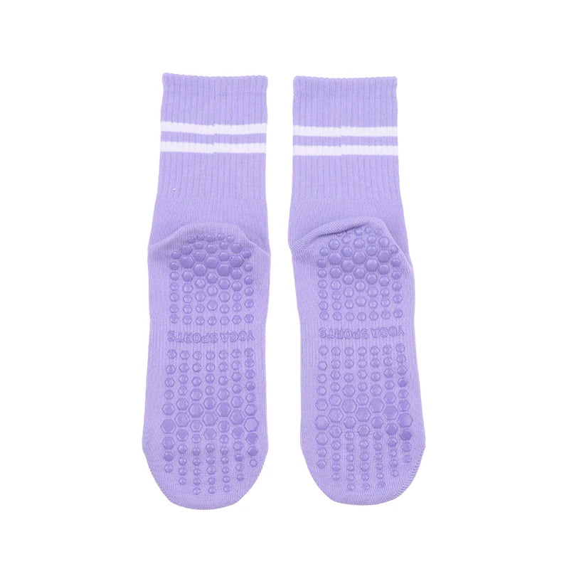 1pair Men's Cotton Non-slip Yoga Socks With Grips Breathable Anti Skid Floor Socks For Pilates Gym Fitness Size 39-44 Beauty World Shop