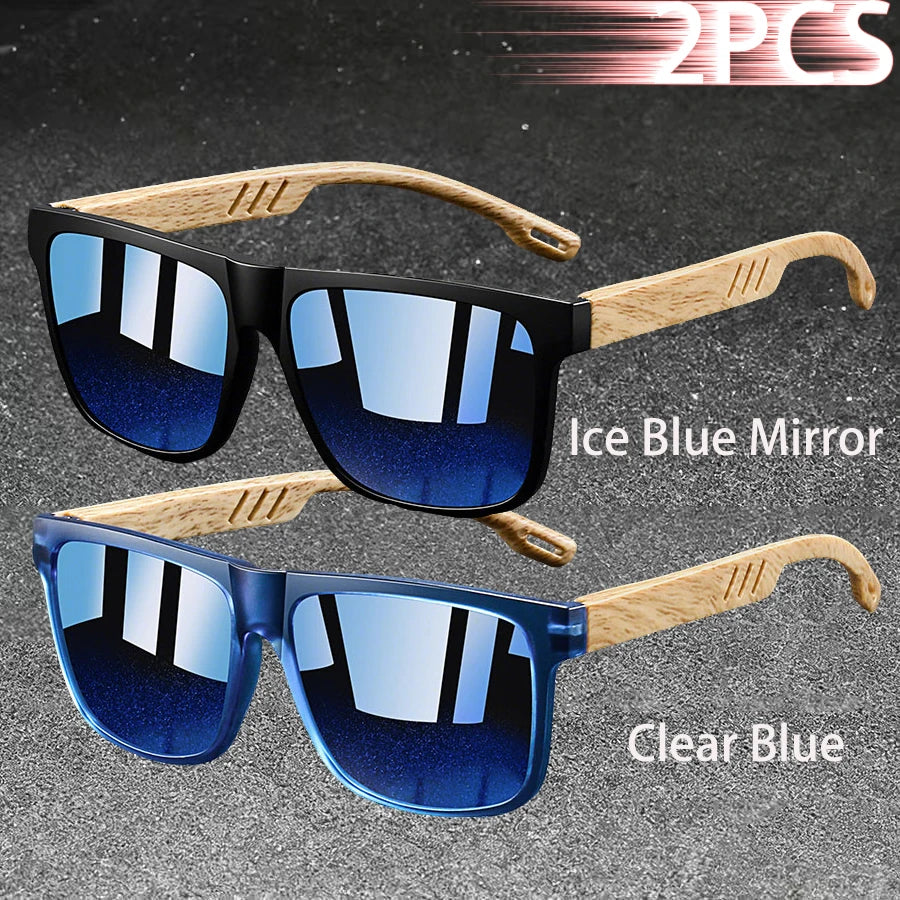 Fashion Vintage Square Square Frame Sunglasses Men Women Fishing Driving Man Luxury Brand Designer Sun Glasses  Eyewear Beauty World Shop
