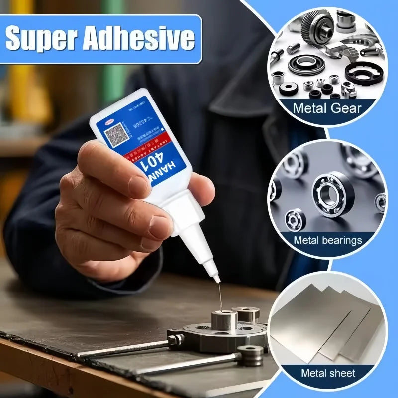 Brand-new Upgraded 401 Super Cyanoacrylate Glue Instant Drying In 5 Seconds Waterproof Stable and Versatile Bonding Tool Beauty World Shop
