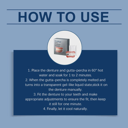 Silicone Dentures False Teeth Full Set Soft Safety Easy to Use Perfect Fit Oral Improve Tooth Loss Broken Temporary Denture Kit