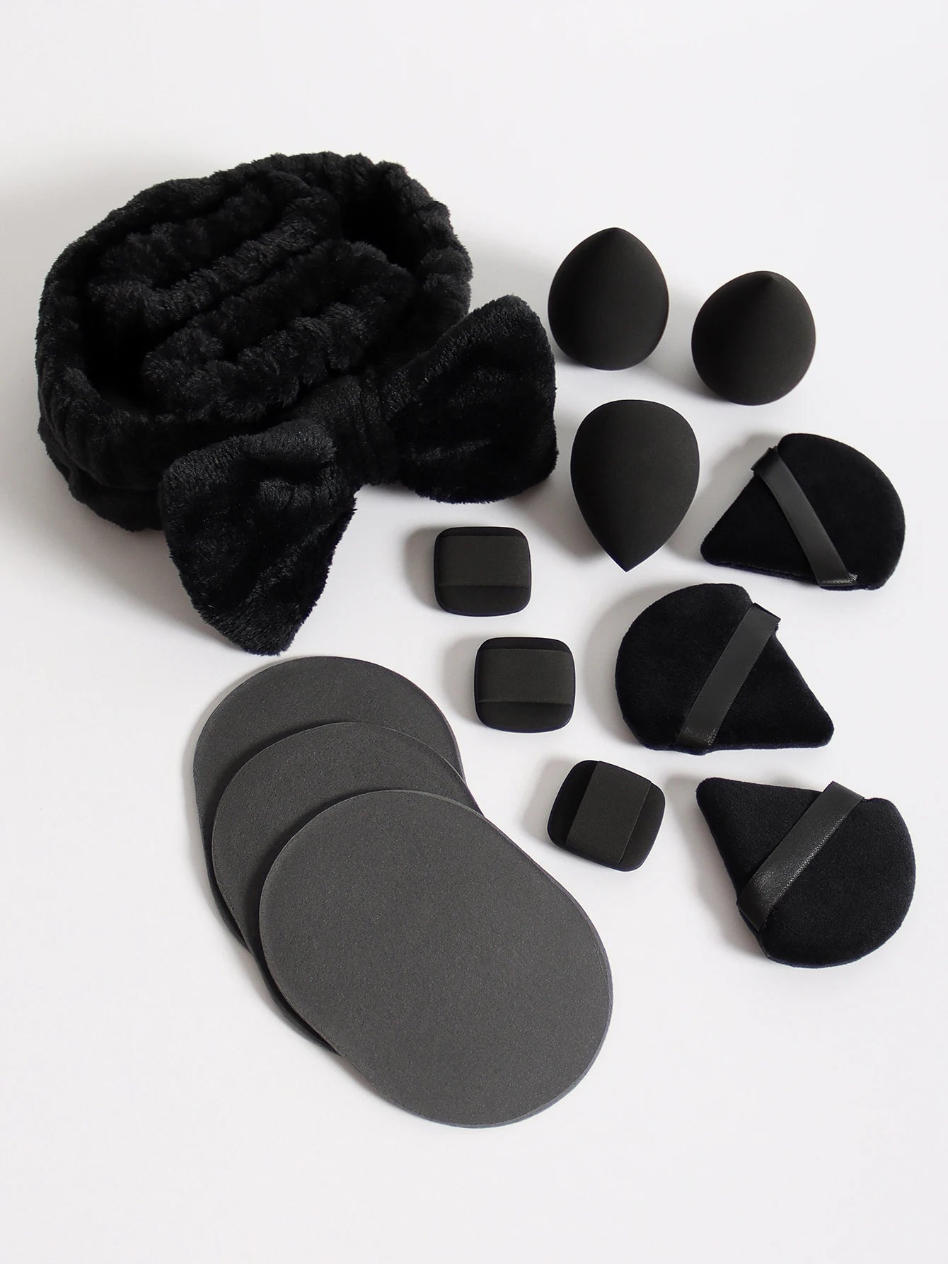 15 件套 Cosmetic Puff Makeup Sponge Blender Beauty Egg Foundation Sponges Puff Wash Face Headband Wristband Make up Accessories Beauty World Shop
