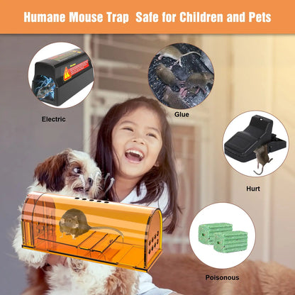 1Pc Mouse Trap Cage No Kill Animal Pet Control Cage Reusable Mice Rodent Catcher Rat Trap Beauty World Shop