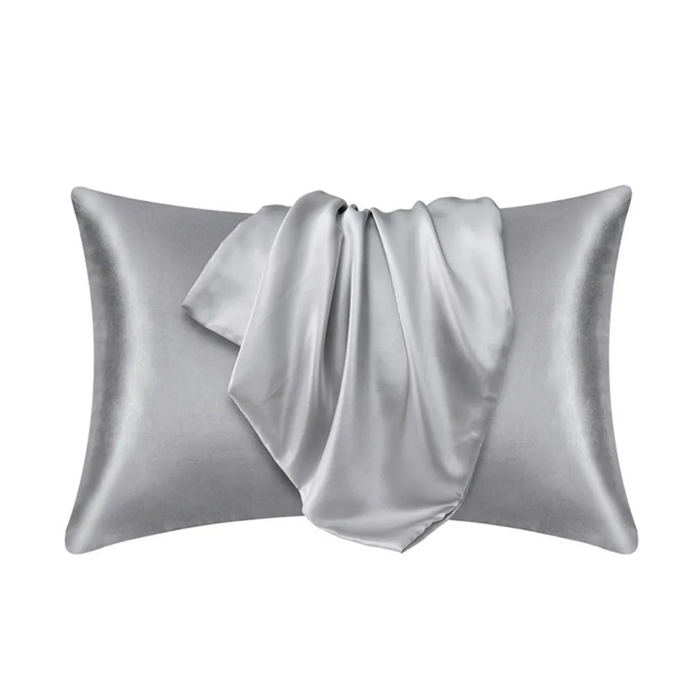 JuwenSilk silky stain pillowcase silky pillowcase natural silk pillowcase mulberry silk pillow case standard queen k Beauty World Shop