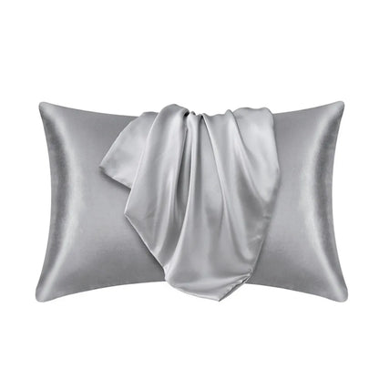 JuwenSilk silky stain pillowcase silky pillowcase natural silk pillowcase mulberry silk pillow case standard queen k Beauty World Shop