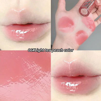 Crystal translucent lip glaze moisturizing water is not easy to fade natural color mouth red lip glaze Beauty World Shop