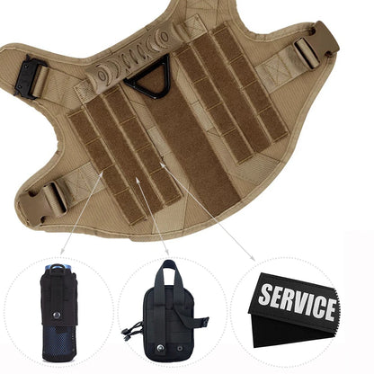 Military Large Dog Harness Training Pet Vest for French Bulldog German Shepherd Malinois Tactical Harnesses For Dogs Accessories Beauty World Shop
