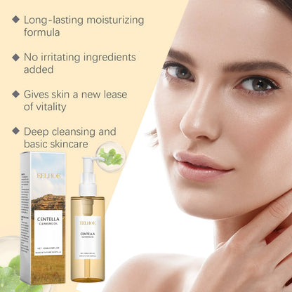Centella Facial Care Combo Gentle Soothing Makeup Remover Oil Centella Cleanser Centella Serum Set for Sensitive Skin Daily Care Beauty World Shop