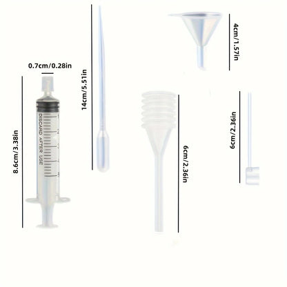 12-piece perfume dispenser set - 2 syringes, 2 pipettes, 2 perfume separators, 2 converters, 2 funnels, 2 spring-loaded pipettes Beauty World Shop