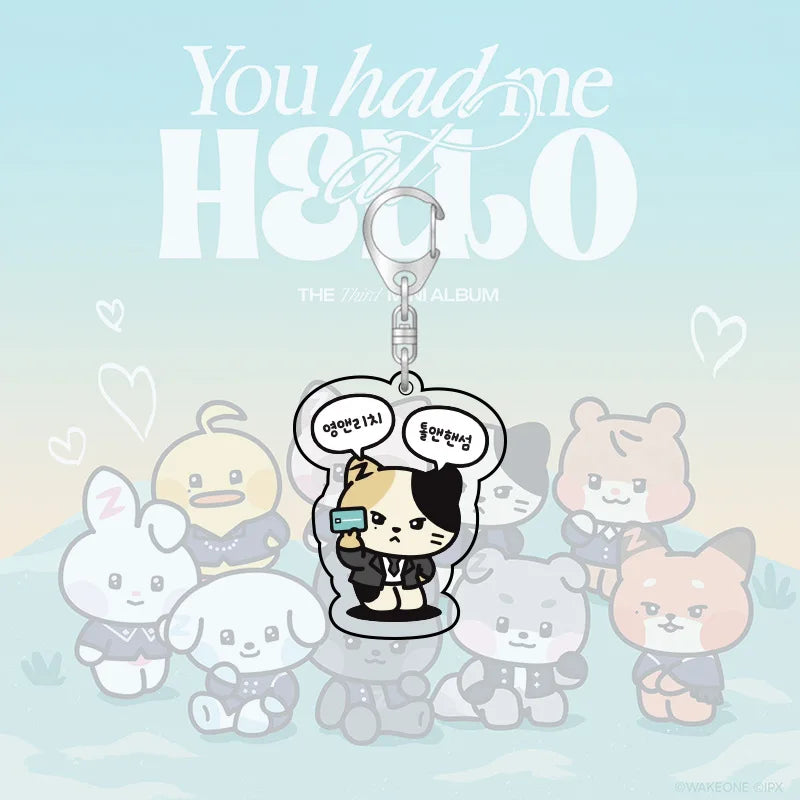 Kpop ZB1 Doll Keychain 12CM Zeroni Cartoon Cute Plush Doll Pendant Bag Accessories Key Ring ZhangHao HanBin Ricky Fans Gift Beauty World Shop