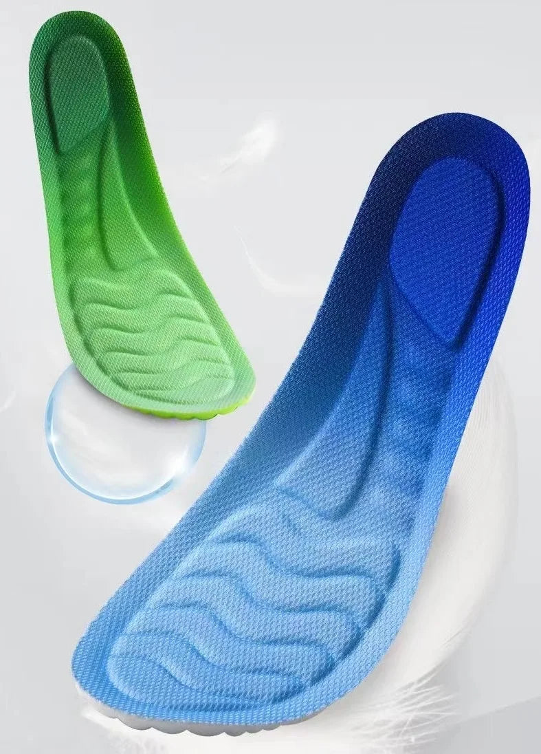 4D Cloud Technology Sports Insoles for Shoes PU Sole Soft Breathable Shock Absorption Cushion Running Orthopedic Care Insoles Beauty World Shop