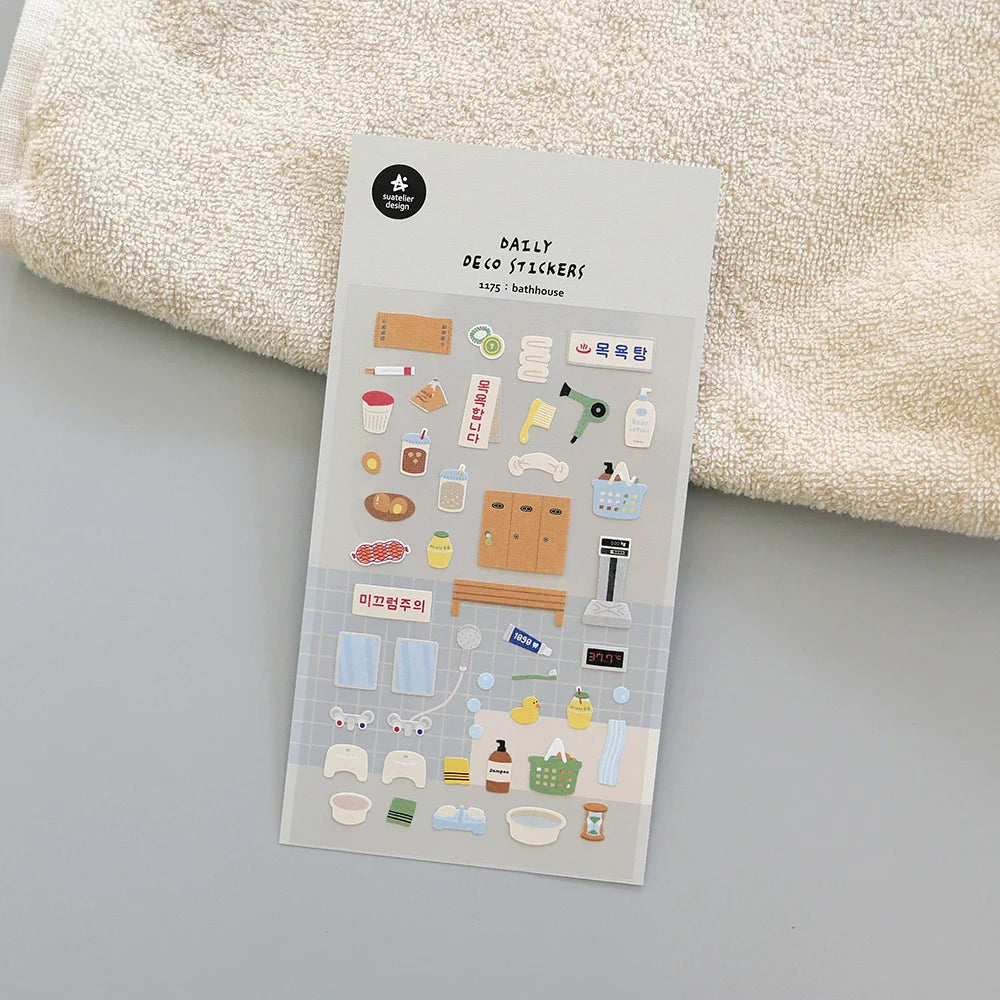 Korean Import Suatelier Travel Home Life Study Friend Stickers Scrapbooking Diy Journaling Diary Stationery Sticker School Gift Beauty World Shop