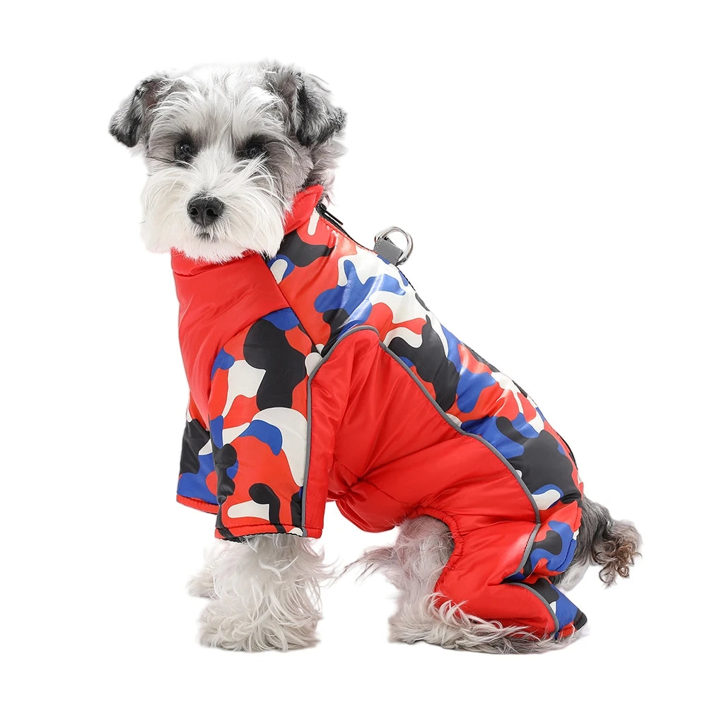 Warm Pet Clothes With D-ring Reflective Dog Jumpsuit For Small Medium Dogs Camouflage Puppy Coat For Winter Chihuahua Pug Jacket Beauty World Shop