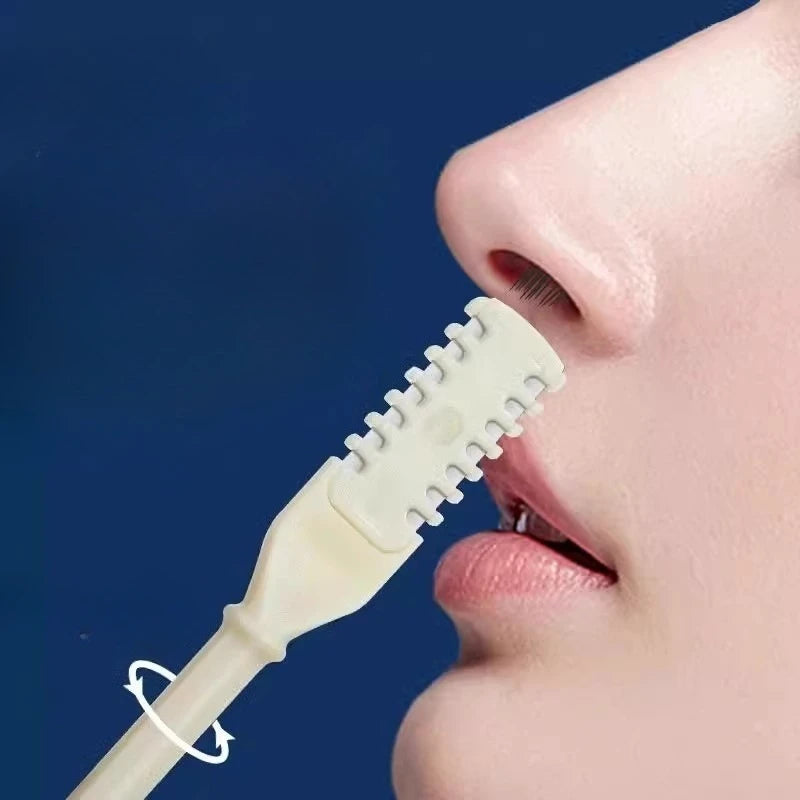 Nose Hair Trimmers 360 Degree Nose Hair Trimmers Double Head Rotating Washable Safe Formula Portable Hair Removal Accessoris 1pc Beauty World Shop