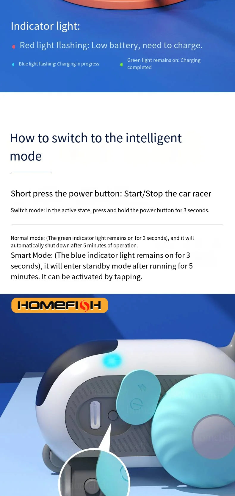 Smart Cat Car 2 Modes Automatic Moving Remote Controlled Car for Cats Dogs Interactive Playing Kitten Training Pet Supplies Beauty Fashion