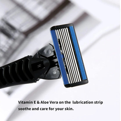 Razor Classic 6 Layer Safety Razor for Mens Shaving&Womens Hair Removal Shaving Blades Manual Shaver Beauty World Shop