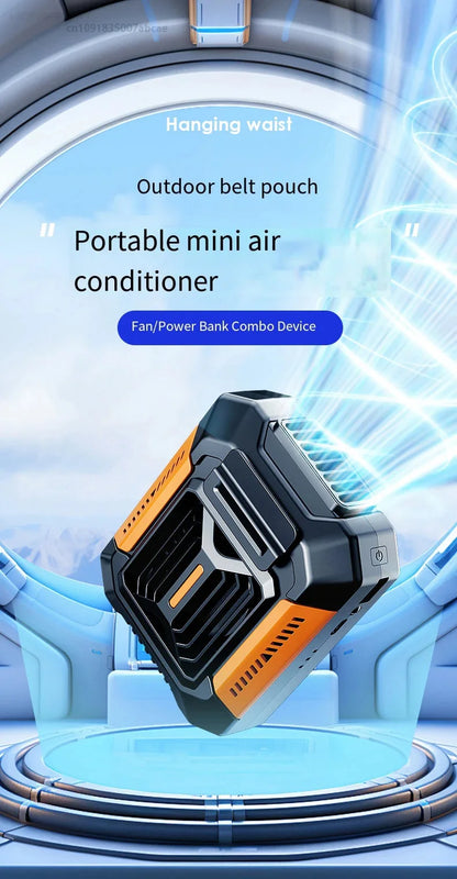 HOMFISH Personal Belt Clip Fan Portable Power Bank Flashlight Wearable Fan Hanging Neck Fan for Outdoor Works Hiking Camping Beauty World Shop