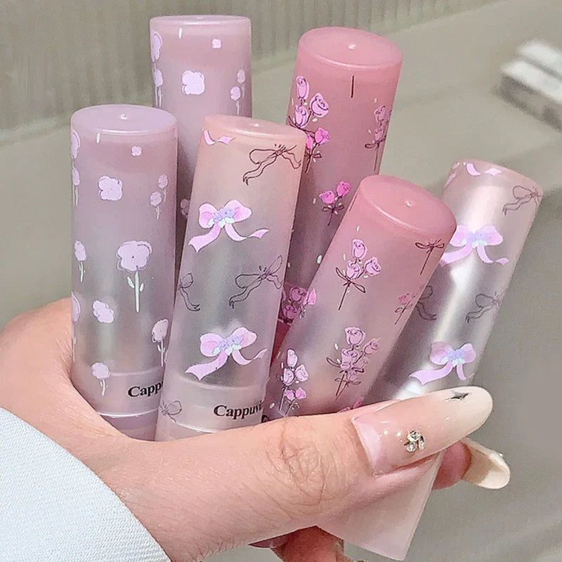 Flowery dish language lip gloss mirror lip glaze beep lip water light lasting makeup not easy to dip cup makeup Beauty Trend Shop
