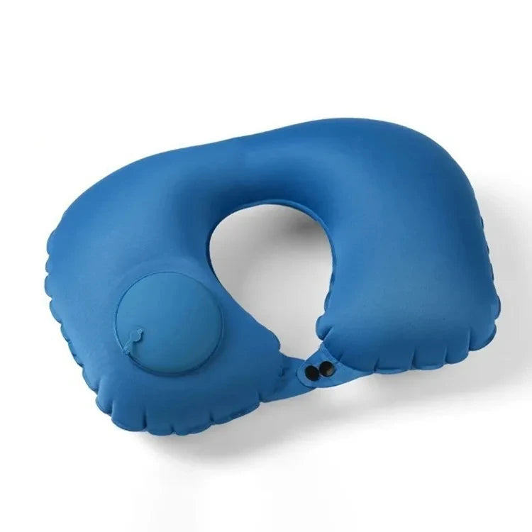 Inflatable Travel Neck Pillow U-shaped Cervical Orthopedic Protection Pillow Outdoor Portable Foldable Pillow Travel Essentials Beauty World Shop