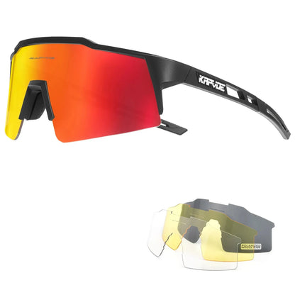 Kapvoe Cycling Glasses Polarized MTB Road Bike Glasses UV400 Protection Sunglasses Ultra Light Sport Eyewear Equipment Beauty World Shop