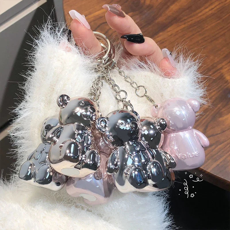 ART VALUE Bear Doudoun Velour Lip Clay matte Mist Face with White grey pink keychain lip glaze Beauty Trend Shop