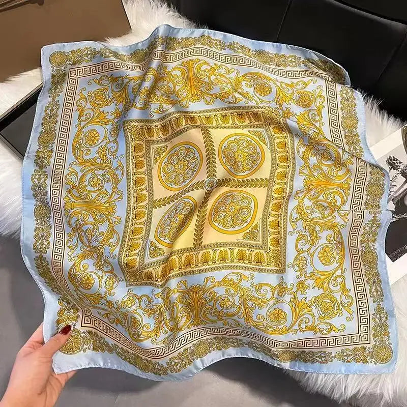 Silky 68x68cm Square Scarf – Stylish & Soft, Multipurpose Head Cover & Elegant Neck Wrap Stylish Print, Silky Soft & Versatile Beauty World Shop