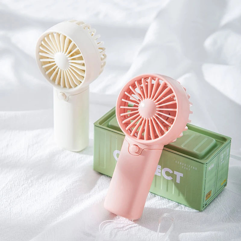 2025 Cute Mini Fan Portable Handheld Fan Lightweight Handy Fan Pocket Size Low Noise Small Electric Fan Student Gift Outdoor Fan Beauty World Shop