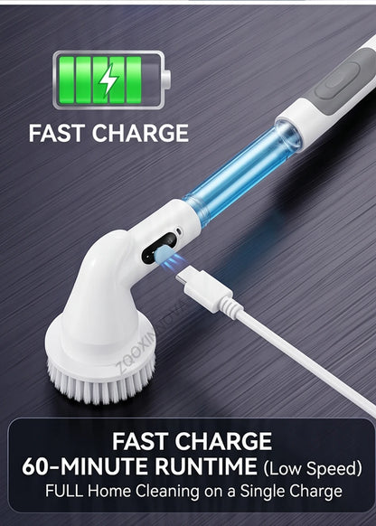 Cordless Household Spin Scrubber Kitchen Gadgets Hair Brushes Bathroom Broom Toilet  Multipurpose Cleaning Brush  Electric Mops Beauty World Shop
