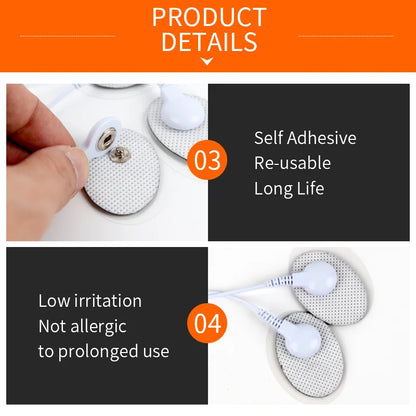 30/50/100pcs Electrode Pads Low Frequency Massager EMS Tens Machine Digital Massager Tools Beauty World Shop