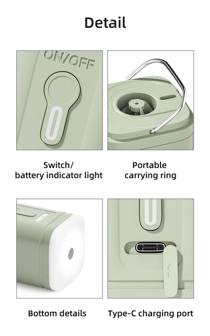 3 in 1 Electric Air Pump with Lights Mini Wireless Air Compressor USB Charging Inflator/Deflator Pumps for Outdoor Camping Beauty World Shop