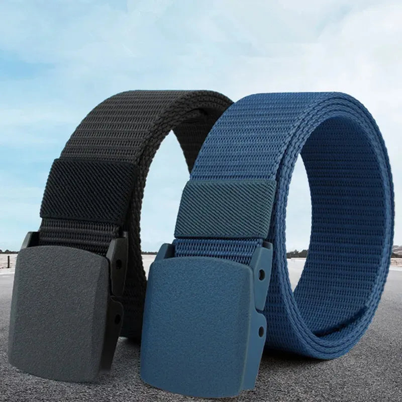 New Men's Automatic Buckle Belt Outdoor Hunting Hiking Daily Work Sports Tactical Waist Belt Hunting Clothing Accessory Beauty Fashion