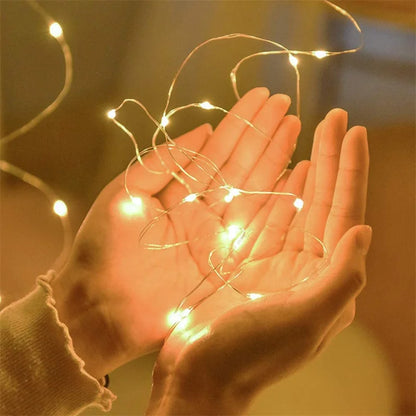 USB Led Fairy Lights Copper Wire String 20M 200LED Holiday Outdoor Lamp Garland For Christmas Tree Wedding Party Decoration Beauty World Shop