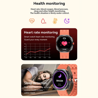 G.L Wear 2025 New Smartwatch for Men Heart Rate Monitoring Bluetooth Calling Fitness Tracking Pedometer Men's Smartwatch Beauty World Shop
