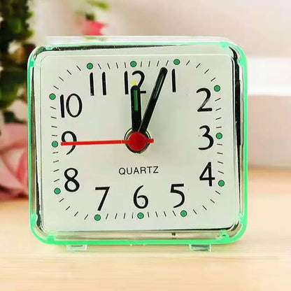 Bedside Small Alarm Clock Quartz Battery Square Candy Color Student Bedroom Alarm Clock Wake Up With Beeping Sound Beauty World Shop