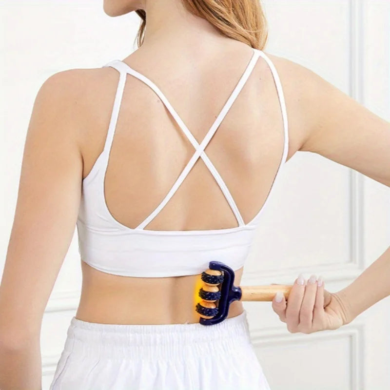 1PC T-Shaped Massage Roller - Multifunctional Deep Tissue Massager for Face, Legs, Abdomen & Body, Portable for Travel/Home Beauty World Shop