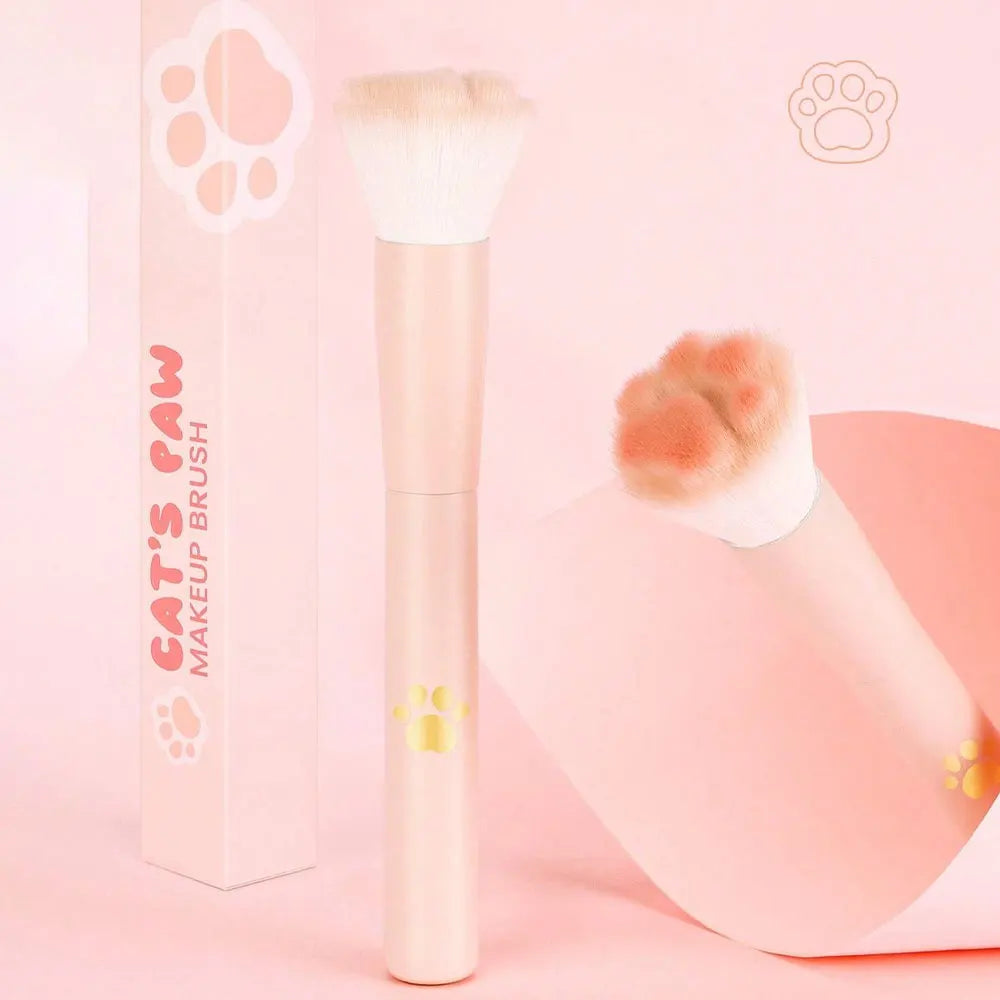 1pc New Cat Paw Blush Brush With Storage Box, Professional Makeup Tool Suitable For All Skin Types Beauty World Shop