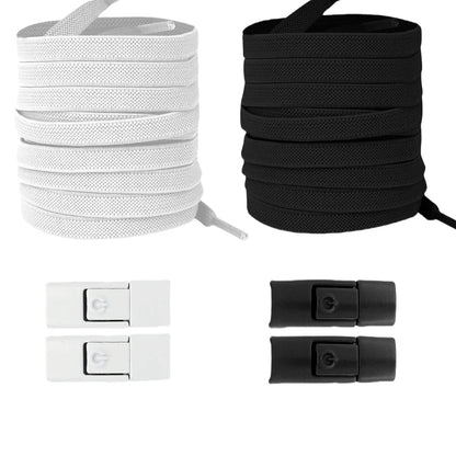 New Without Ties Elastic Laces No Tie Shoe Laces Press Lock Shoelaces Sneaker Kids Adult 8MM Widened Flat Shoelace for Shoes Beauty World Shop